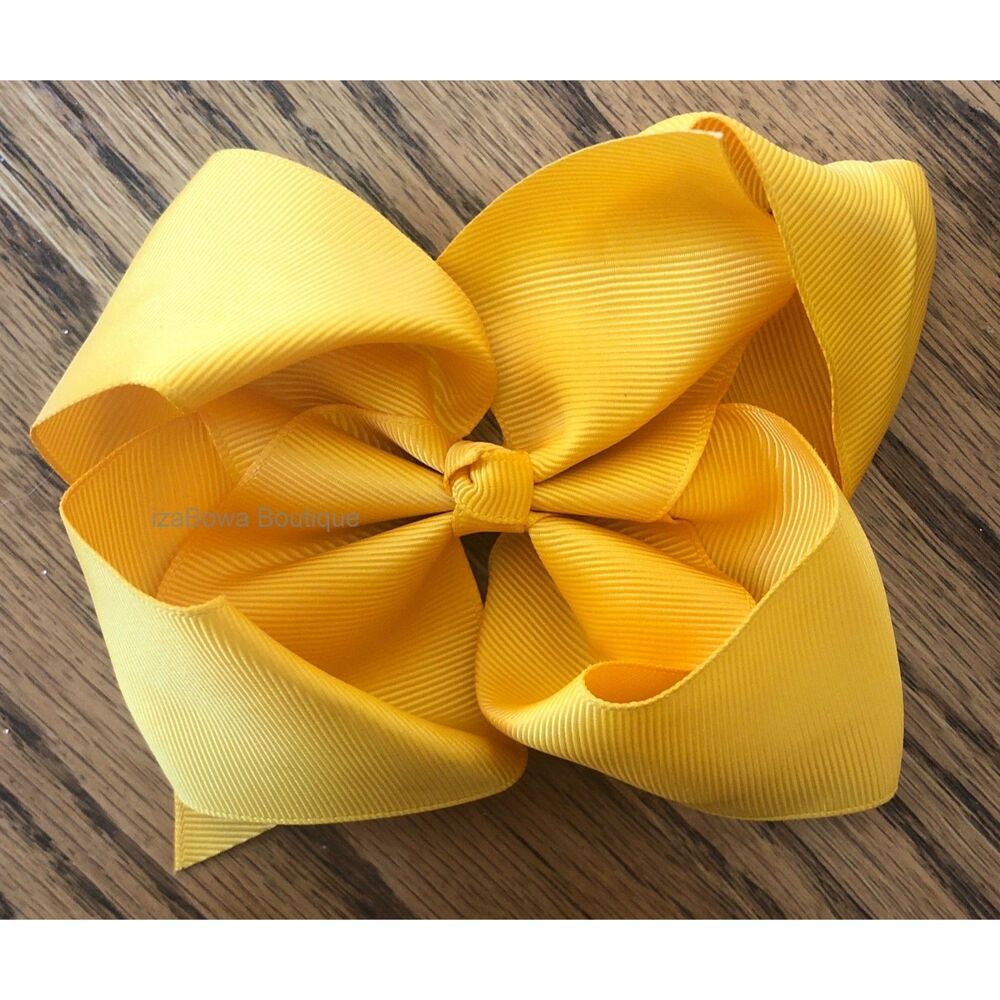Golden Mustard 6" Boutique Bow   -kids-  4B2459  Handmade NWT Boutique